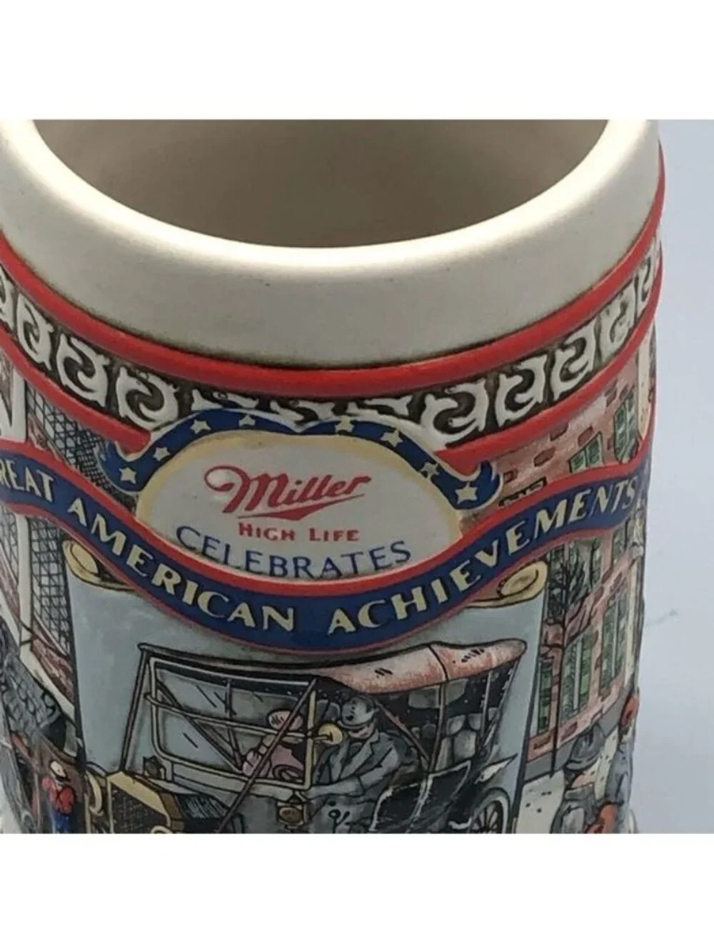 Miller high life 93436 MODEL T collector mug stine American achievements READ
